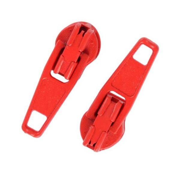 No 3 Loose Zip Sliders - Red